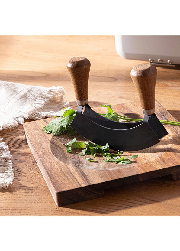 Chakra Agni Akasya Bıçaklı Kesme Tahtası - 2