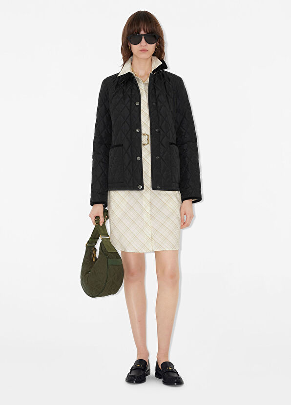 Burberry Dorset Quilted Nylon Siyah Kadın Mont - 2