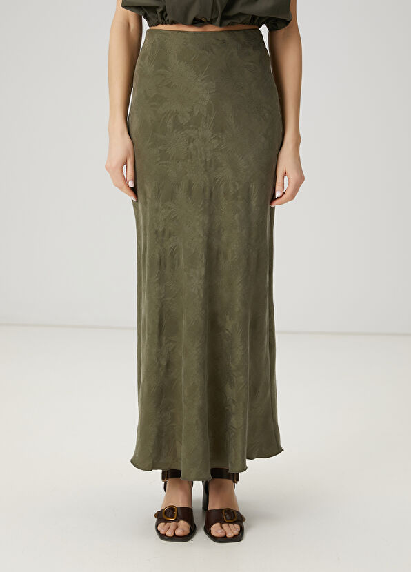 Beymen Club Haki Jakarlı Maksi Etek - 2