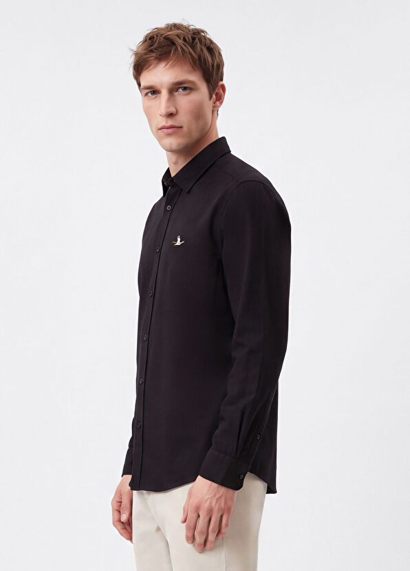 Beymen Club Comfort Fit Black Brass Textured Shirt - 3