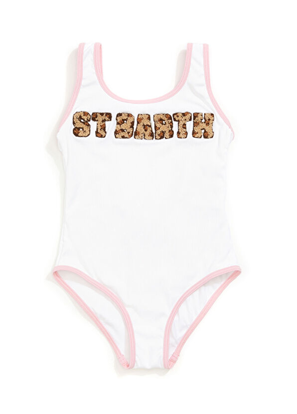 MC2 (Saint Barth) Cara Pink White Girl Swimsuit - 1