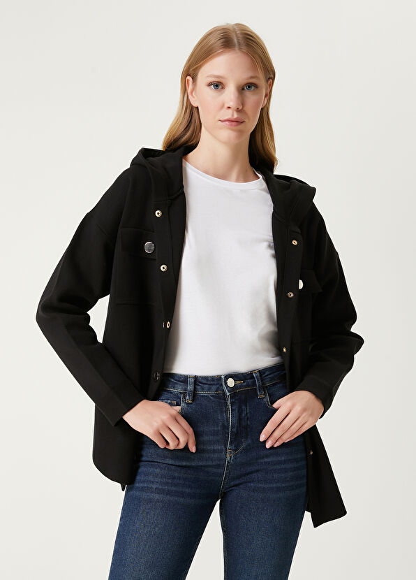 Beymen Club Siyah Kapüşonlu Ceket - 1