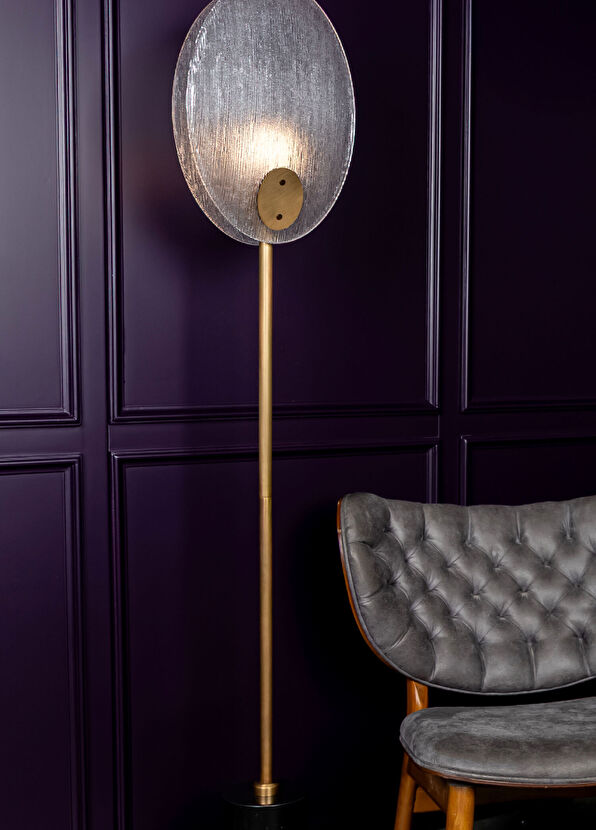 Heka Ghana Two White Frosted Glass Tumbled Floor Lamp - 2