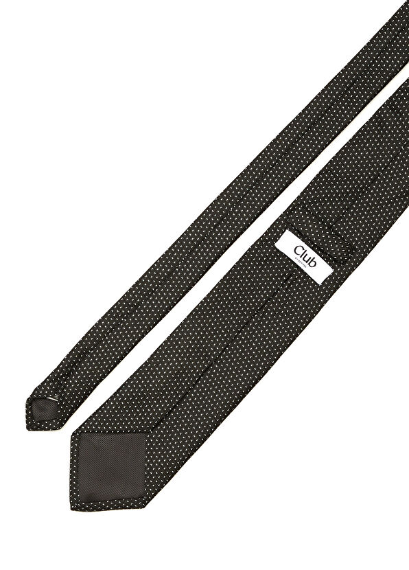 Beymen Club Siyah Kontrast Mikro Desenli İpek Kravat - 2