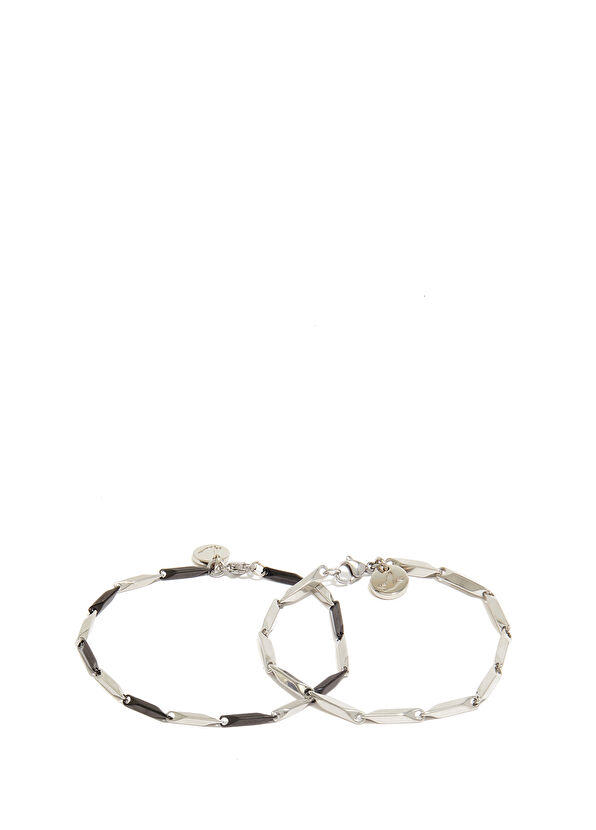 Beymen Club Silver İkili Erkek Çelik Bileklik - 1