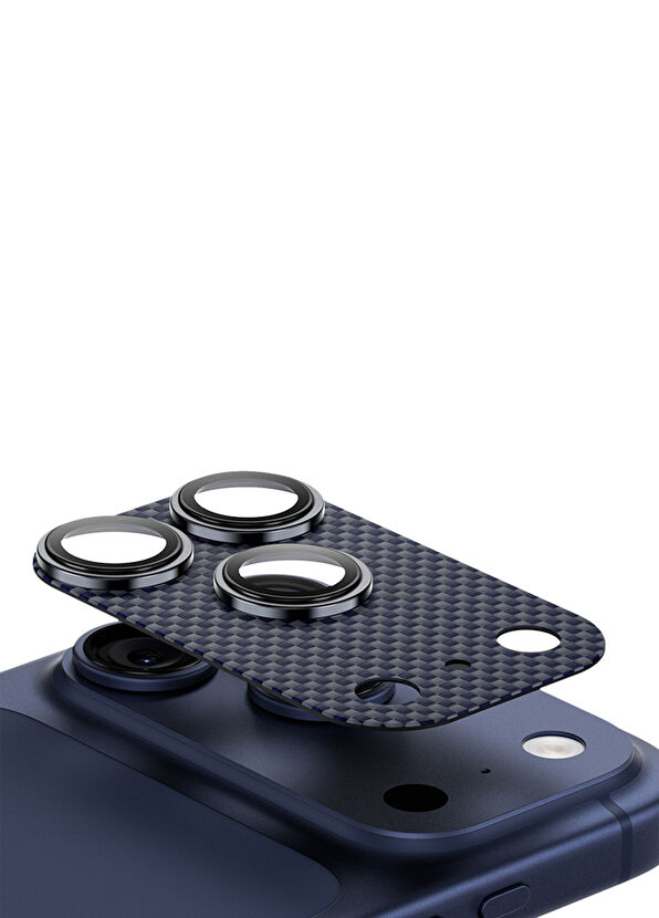 Benks Aurora ArmorWarrior iPhone 17 Pro Max Kevlar Blue Camera Lens Protector - 2