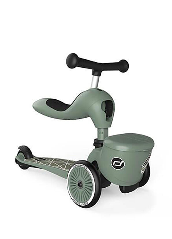 Scoot And Ride Highwaykick 1 Green Lines Lifestyle Child Scooter with Seat - 3