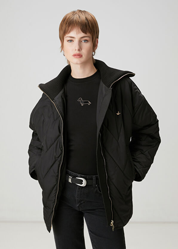 Beymen Club Siyah Kapitoneli Mont - 1