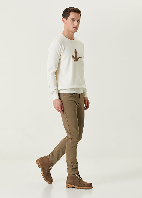 Beymen Club Ecru Goose Embroidered Sweater - 3