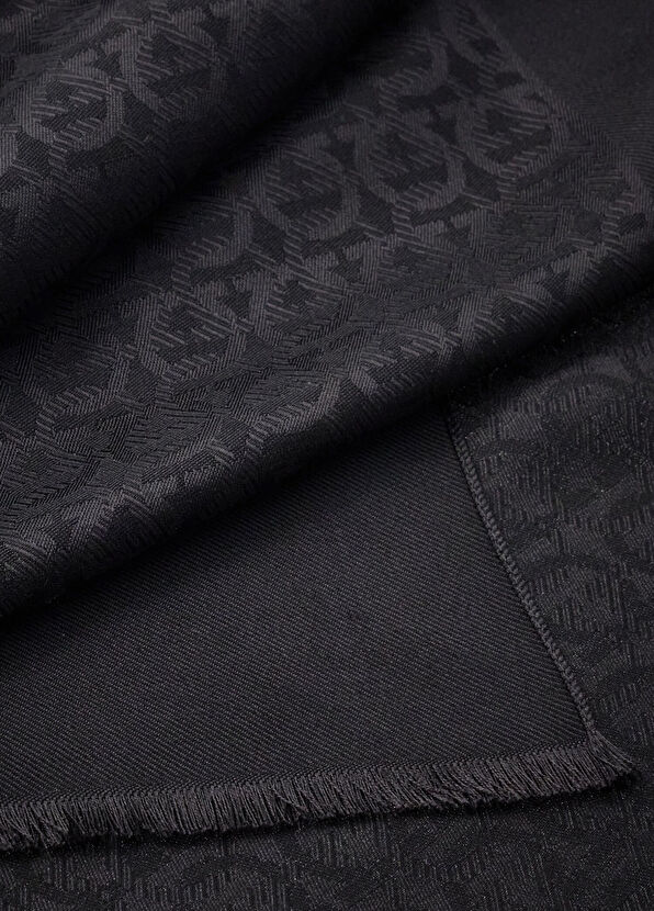 Ferragamo Siyah Monogram Kadın İpek Şal - 2