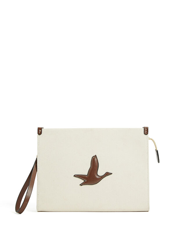 Beymen Club Ecru Women's Canvas Hand Portfolio - 1