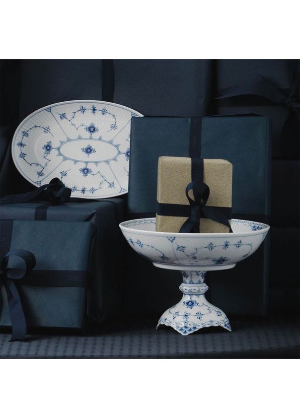 Royal Copenhagen Blue Fluted Plain Porcelain Oval Serving Plate 23 cm - 3