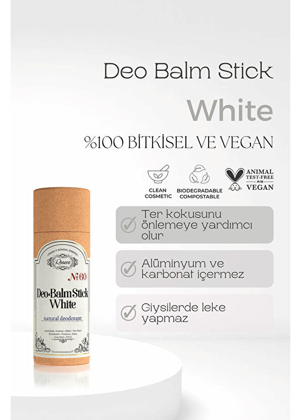 Rosece Deo Balm Stick White Doğal Deodorant 60 ml - 2