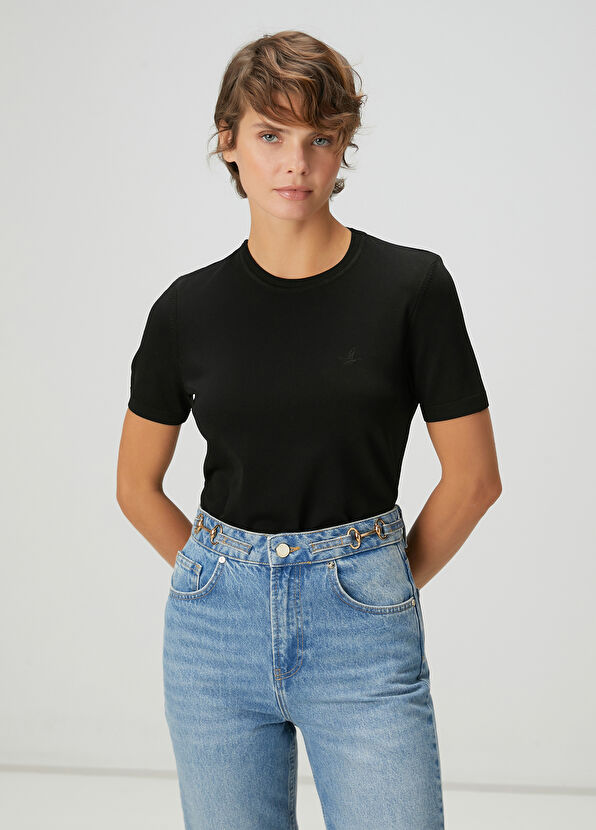 Beymen Club Black Short Sleeve Sweater - 1