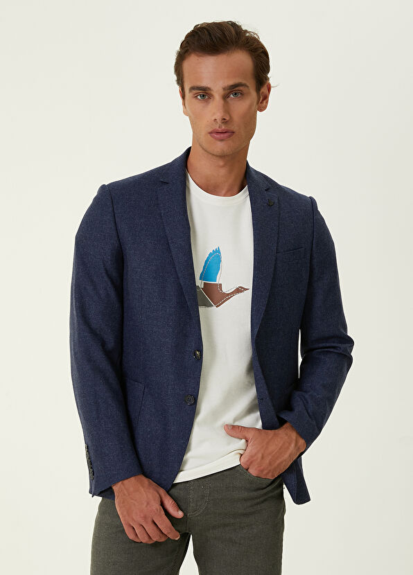 Beymen Club Indigo Muline Yün Ceket - 1