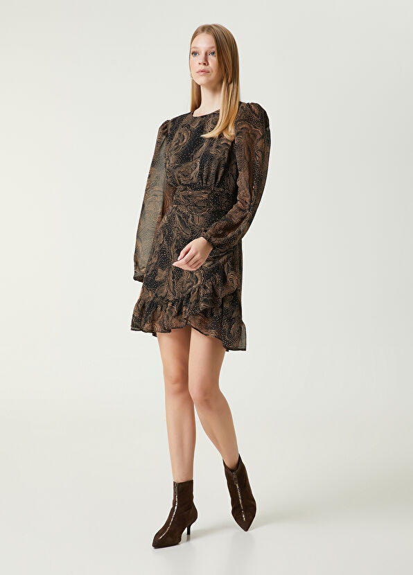 Beymen Club Kahverengi Çiçekli Şifon Bluz - 4