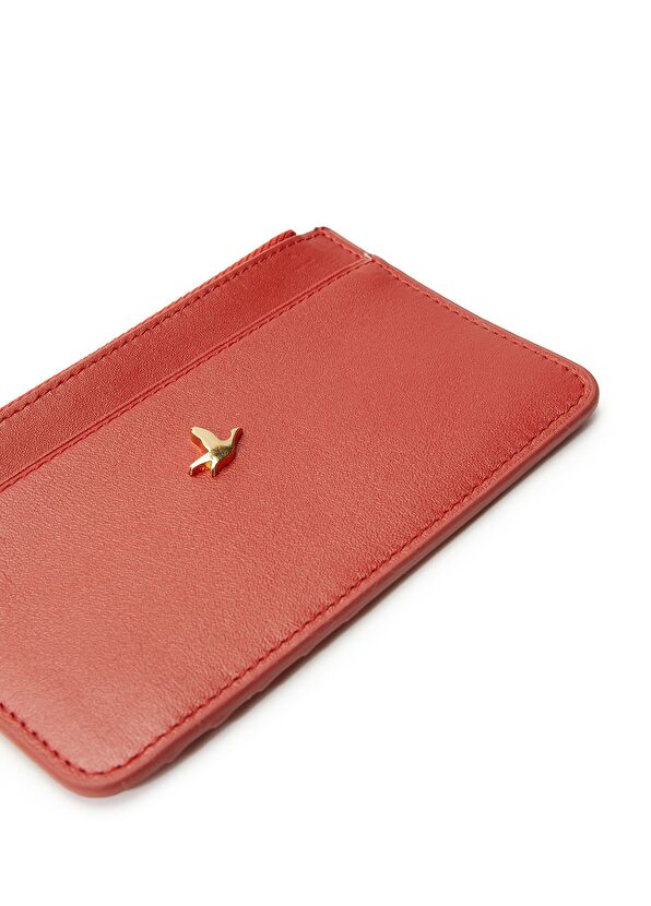 Beymen Club Kırmızı Anahtarlık Detaylı Kadın Deri Kartlık - 4