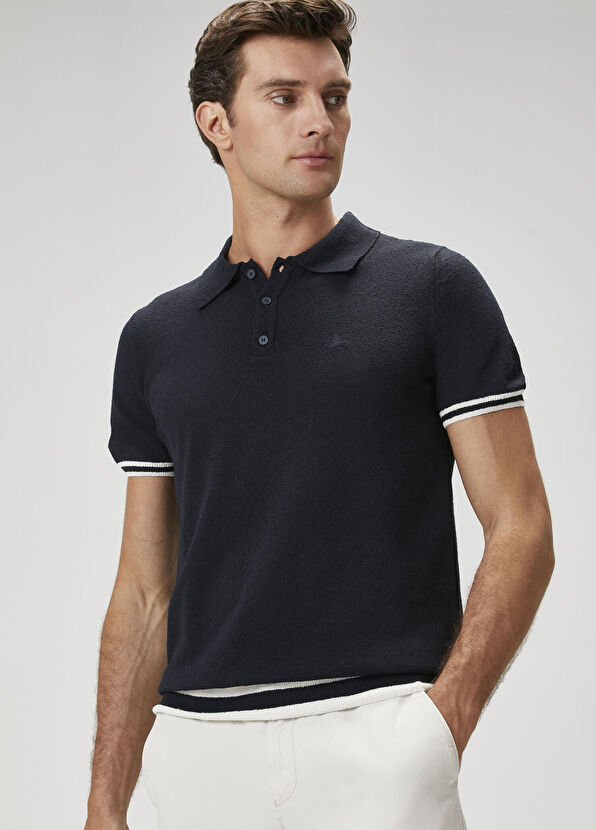 Beymen Club Lacivert Polo Yaka Kısa Kollu Triko - 2