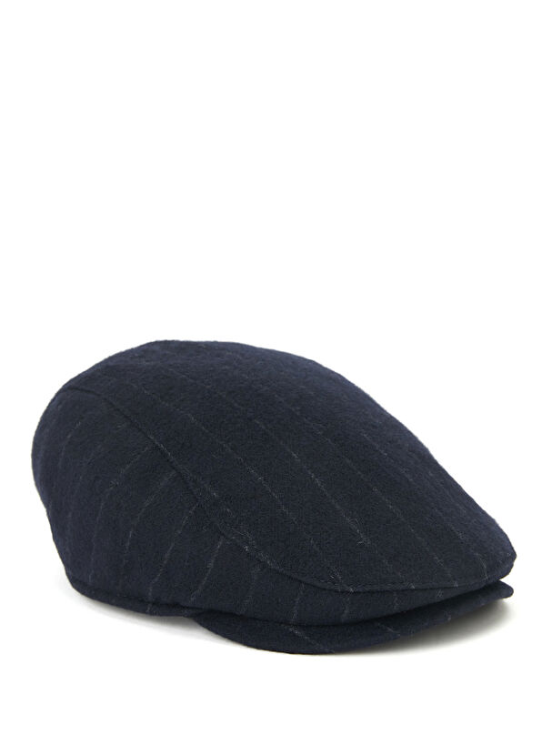 Beymen Club Lacivert Çizgili Erkek Yün Şapka - 2