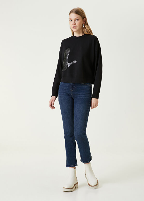 Beymen Club Siyah Logo Patchli Sweatshirt - 2