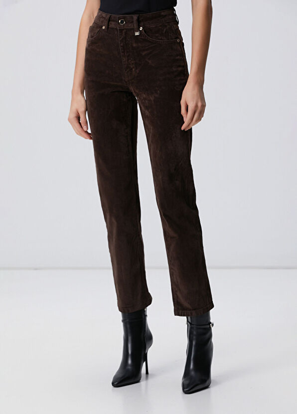 Network Koyu Kahverengi Denim Pantolon - 2
