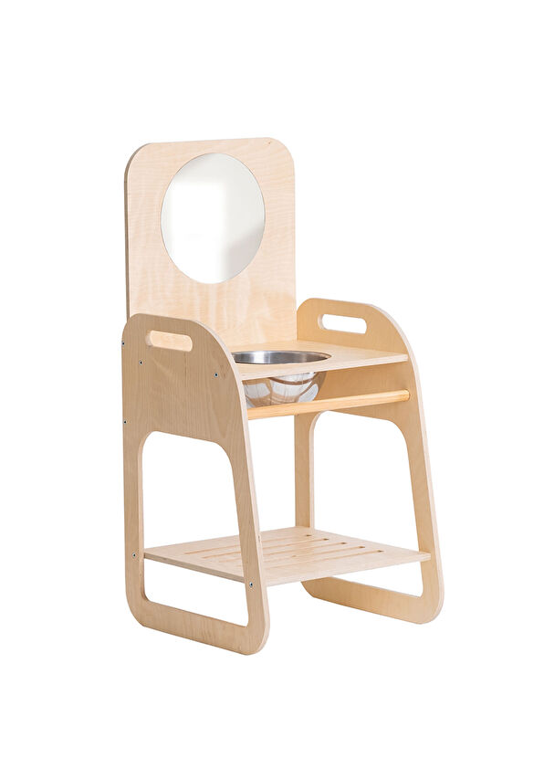 Orfis Kids Montessori Huş Ahşap Çocuk Oyuncak Lavabo - 1