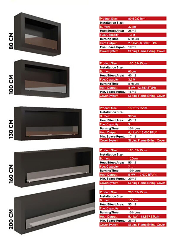 Korflame Hanging Bioethanol Fireplace 80 cm - 3