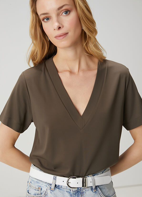 Beymen Club Khaki T-Shirt - 2