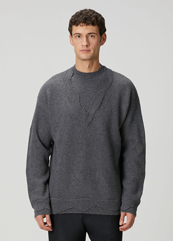 Laneus Gri Yün Kazak - 1