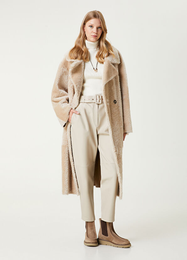 Beymen Club Off-White Leather Pants - 2