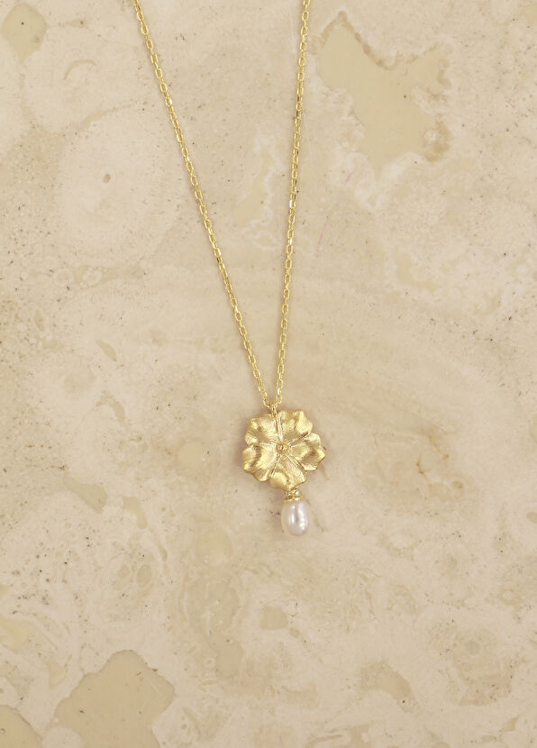 Alegoria Jewellery Bavella Mini İnci 24 Ayar Altın Kaplama 925 Ayar Gümüş Kadın Kolye - 2