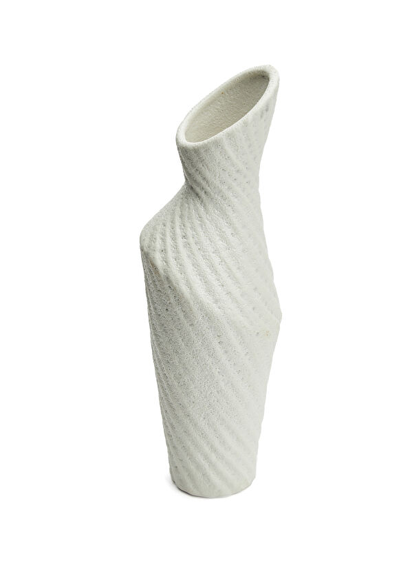Bloomingville Fikla Beyaz Seramik Vazo - 2