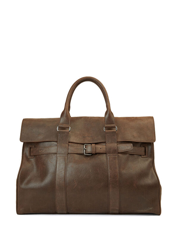 Kahverengi Erkek Süet Seyahat Çantası - Görsel 3