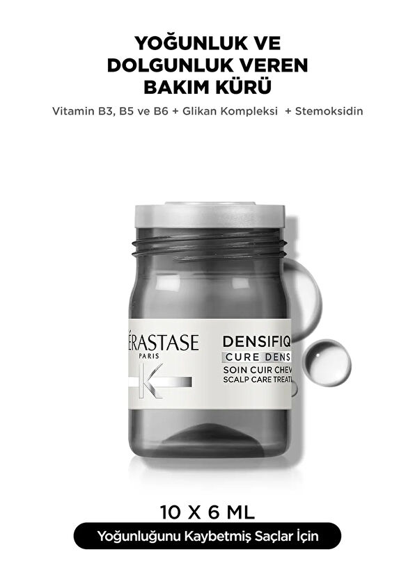 Kerastase Densifique Cure Densite Yoğunluk ve Dolgunluk Veren Saç Bakım Kürü 10 x 6 ml - 2