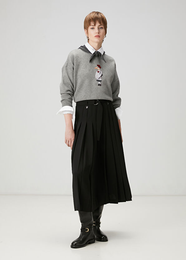 Beymen Club Gri Baskılı Kazak - 2