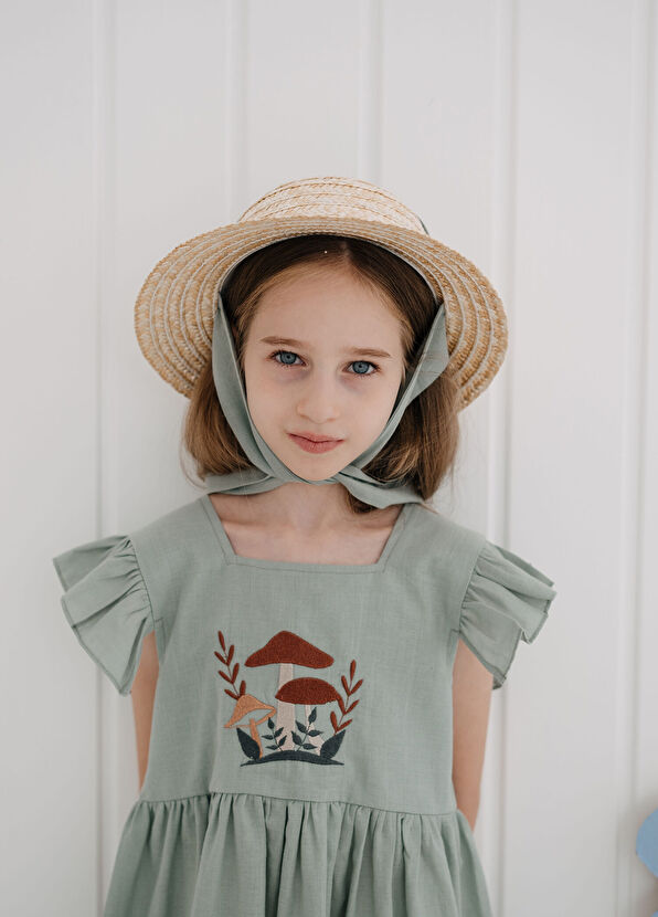Resim Summer Mint Hasır Kız Çocuk Şapka 