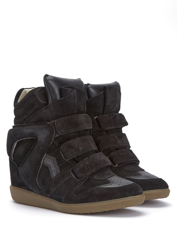 Isabel Marant Bekett Siyah Kadın Süet Sneaker - 2