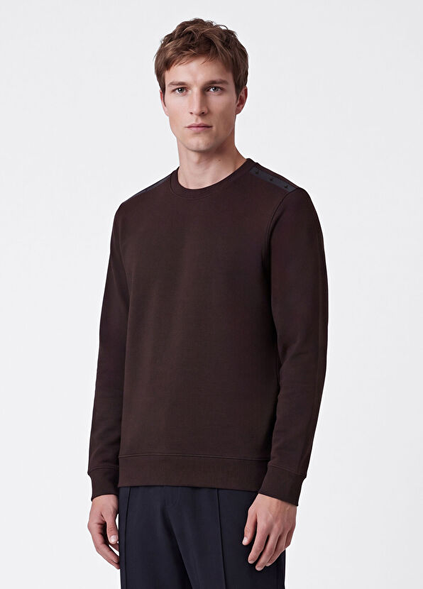 Beymen Club Koyu Kahverengi Omzu Kaz Detaylı Sweatshirt - 4