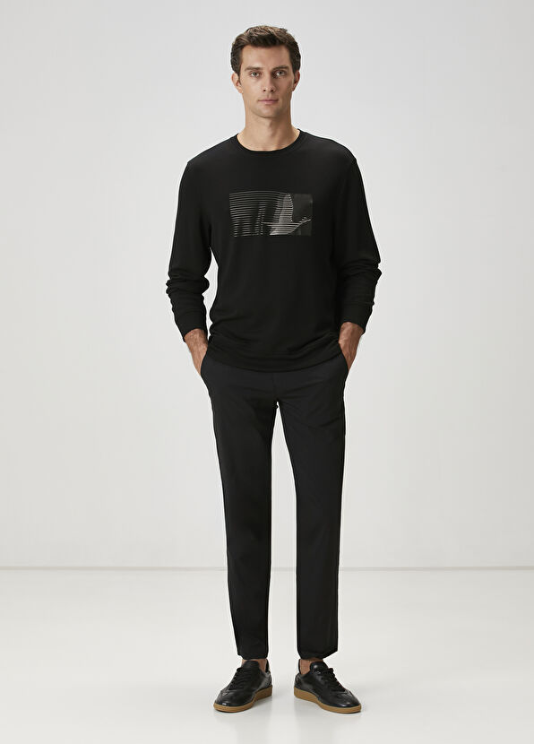 Beymen Club Siyah Kaz Logolu Sweatshirt - 3