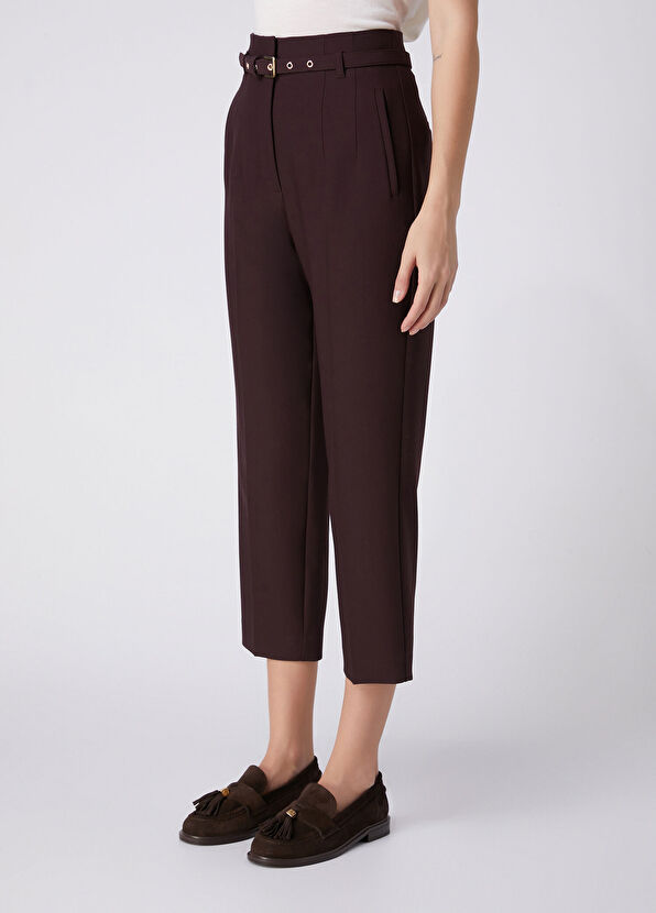 Beymen Club Plum Belted Carrot Pants - 4