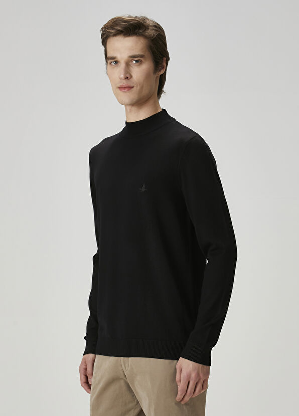 Beymen Club Siyah Logo Nakışlı Triko - 2