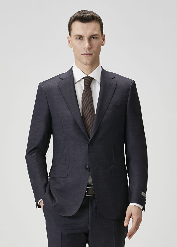 Koyu Lacivert Yün Takım Elbise - Görsel 3