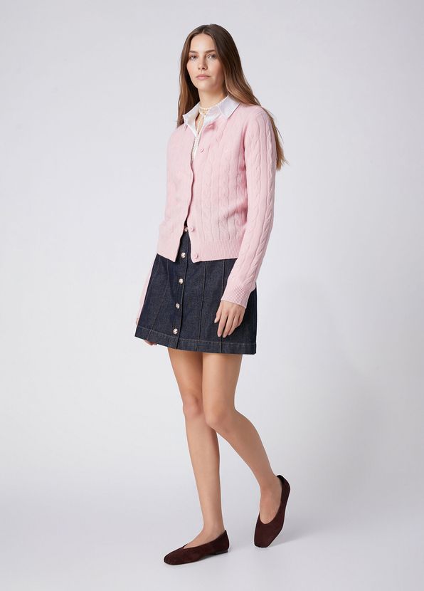 Beymen Club Pink Cable Knit Cardigan - 3