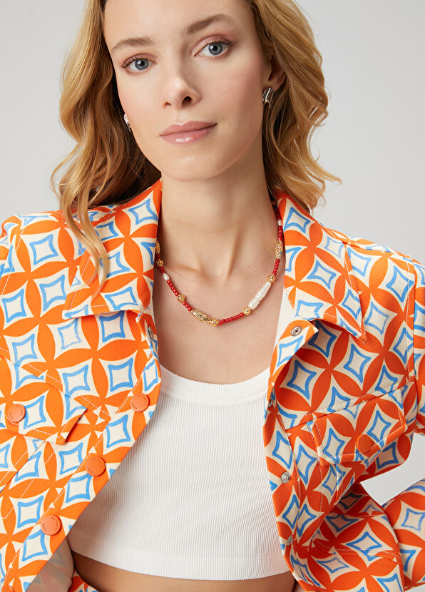 Beymen Club Mercan Desenli Trucker Ceket - 2