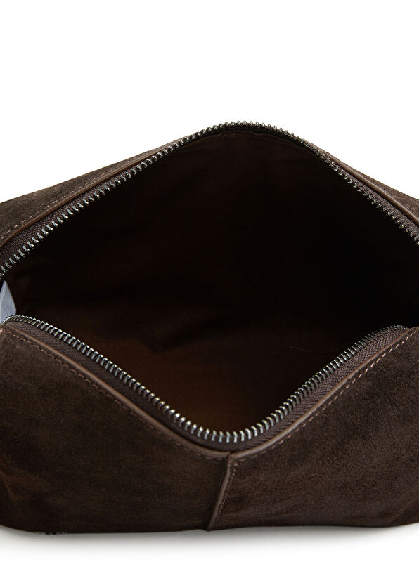 Beymen Club Brown Suede Shaving Bag - 4