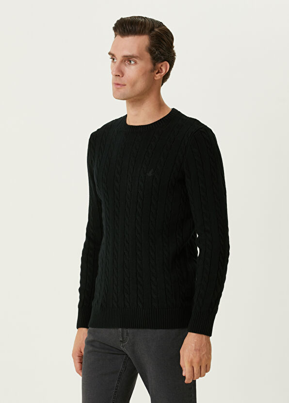 Beymen Club Black Hair Braided Sweater - 4