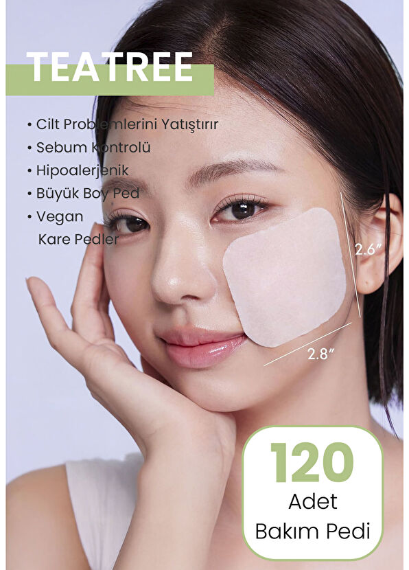 Dermal Teatree Calming Toner Pad 120’li Çay Ağacı Özlü Gözenek Sıkılaştırıcı ve Yatıştırıcı Tonik Ped 200 ml - 2