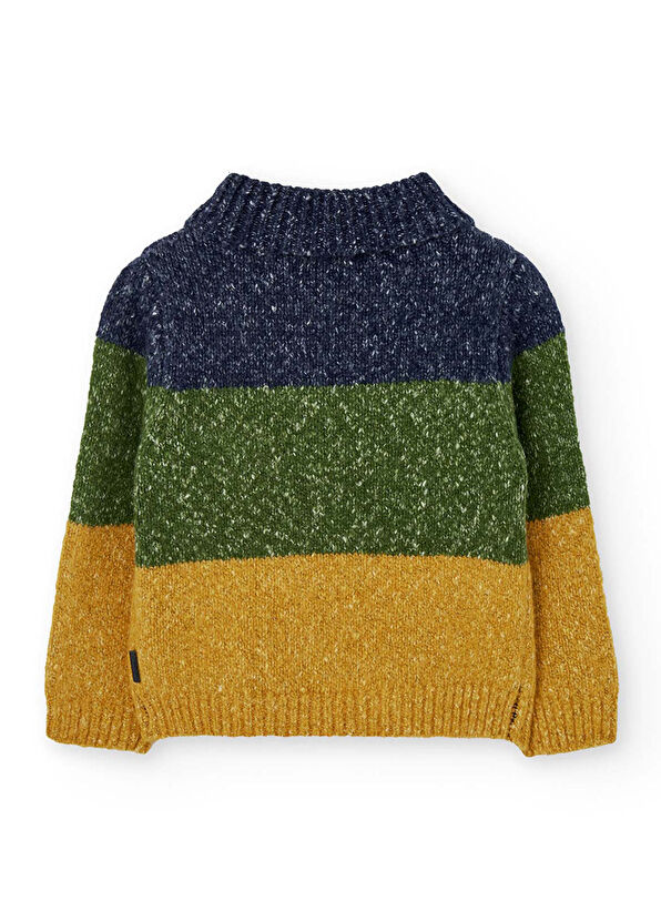 Boboli Colorful Striped Long Sleeve Boy's Sweater - 2