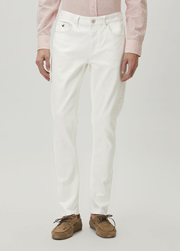 Beymen Club Slim Fit Off-White Jeans - 2