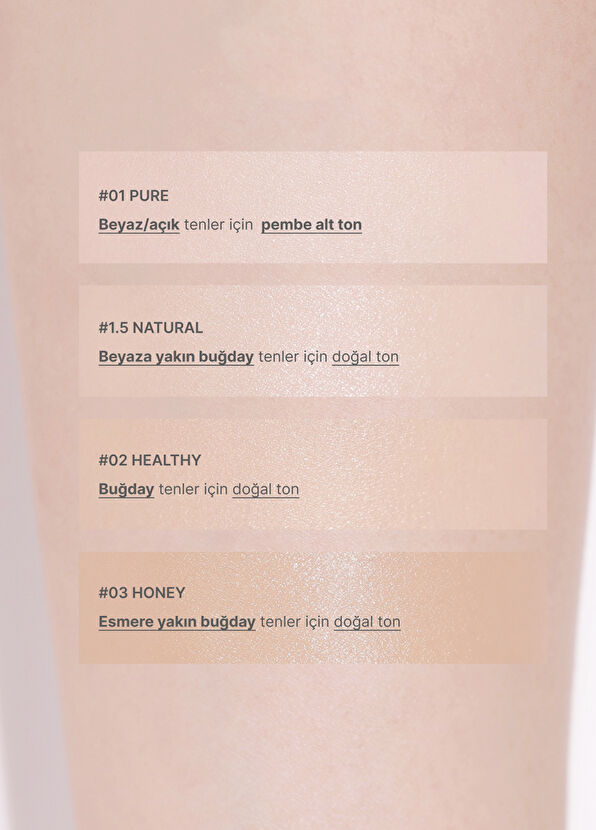 Amuse Dew Wear Kalıcı Parlaklık Etkisi Sunan Doğal Kapatıcı Fondöten 35 ml - 3